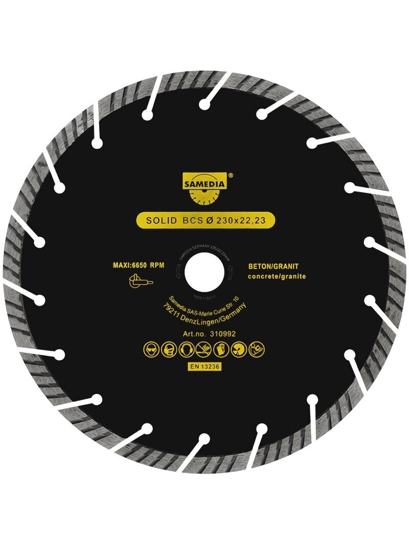 Samedia Deim. dis. „SAMEDIA" BCT 230 x 22 mm 1 Samedia Deim. dis. „SAMEDIA" BCT 230 x 22 mm 1