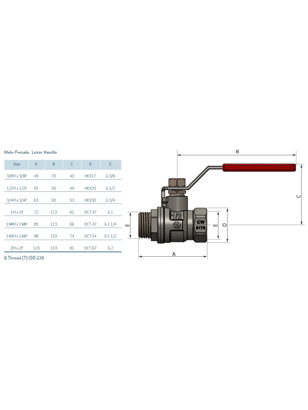 SENA ventilis 1" v/i ilga rankena (150605) 1