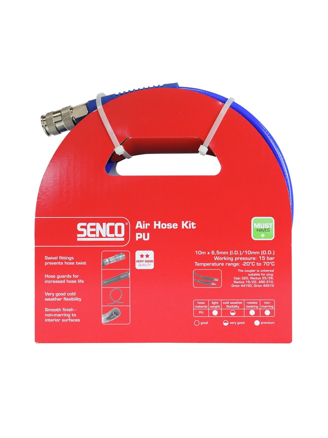 Senco Oro žarna 10m, 6,5 mm vid. diametras, 10 iš. diametras, SENCO 2 Senco Oro žarna 10m, 6,5 mm vid. diametras, 10 iš. diametras, SENCO 2