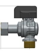 SENA VA30 DK kampinis ventilis 1/2 v/i, su laisva veržle