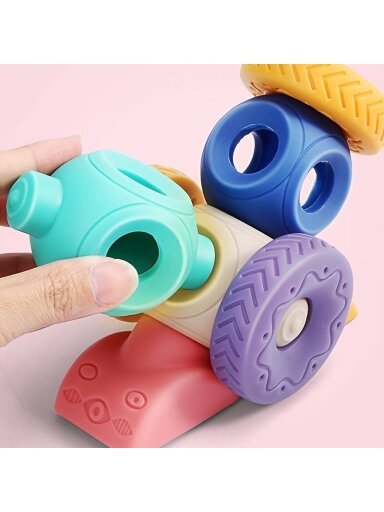 Sensoriniai Konstrukciniai Blokai Squeeze Puzzle WOOPIE BABY