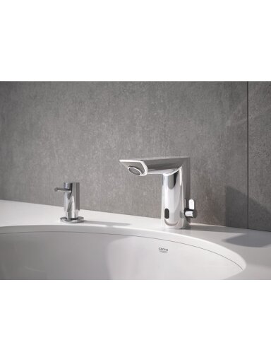 Sensorinis praustuvo maišytuvas Bau Cosmo-E 6V, maitinimas baterija, chromas