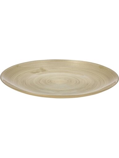 Serviravimo lėkštė, 28 cm, aukso, stiklas