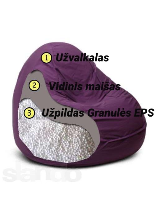 Sėdmaišis (kriaušės formos) XXL - Kakavinis vafliukas 5 Sėdmaišis (kriaušės formos) XXL - Kakavinis vafliukas 5