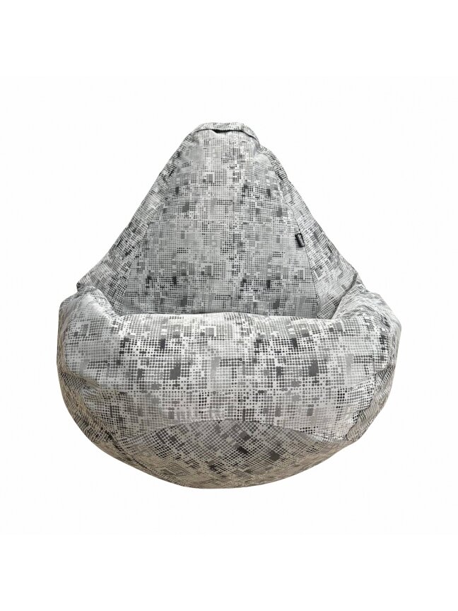 Sėdmaišis (kriaušės formos) XXL - Pilka (blizgi) 3 Sėdmaišis (kriaušės formos) XXL - Pilka (blizgi) 3