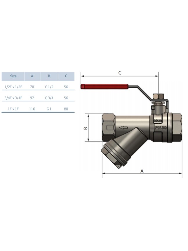 SENA ventilis su filtru 1" x 1" 1