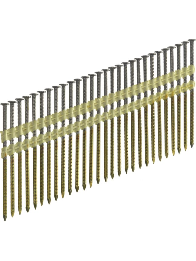 Senco Šaudomos dantytos vinys 3,1x90, Be padengimo, 21°, HB, SENCO, 2000vnt. (vidaus darbams) Senco Šaudomos dantytos vinys 3,1x90, Be padengimo, 21°, HB, SENCO, 2000vnt. (vidaus darbams)