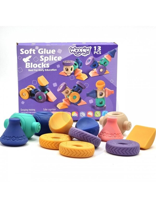 Sensoriniai Konstrukciniai Blokai Squeeze Puzzle WOOPIE BABY 12