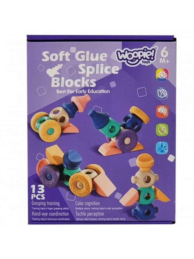 Sensoriniai Konstrukciniai Blokai Squeeze Puzzle WOOPIE BABY 13