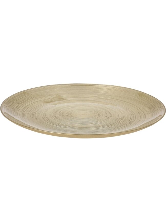 Serviravimo lėkštė, 28 cm, aukso, stiklas Serviravimo lėkštė, 28 cm, aukso, stiklas
