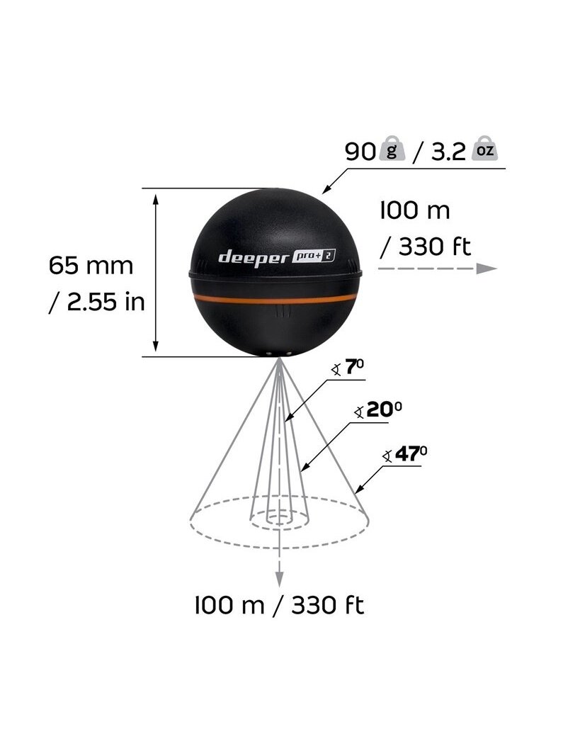 Sensorius žuvų paieškos Deeper PRO+ 2 1
