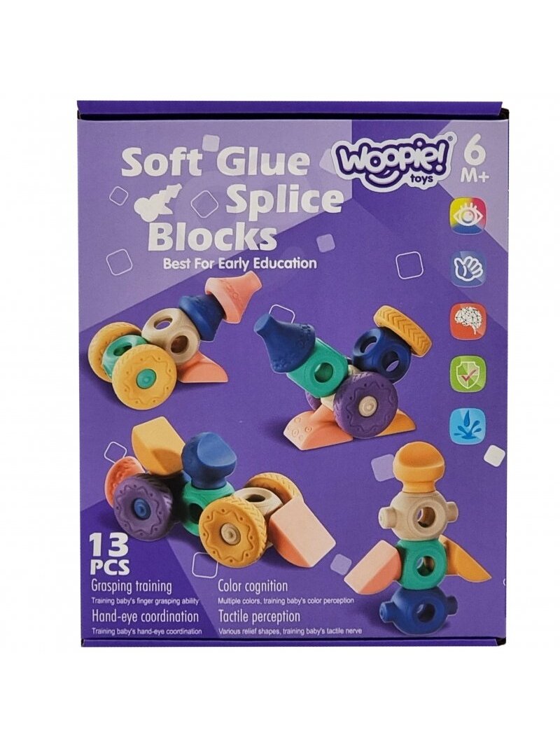 Sensoriniai Konstrukciniai Blokai Squeeze Puzzle WOOPIE BABY 13