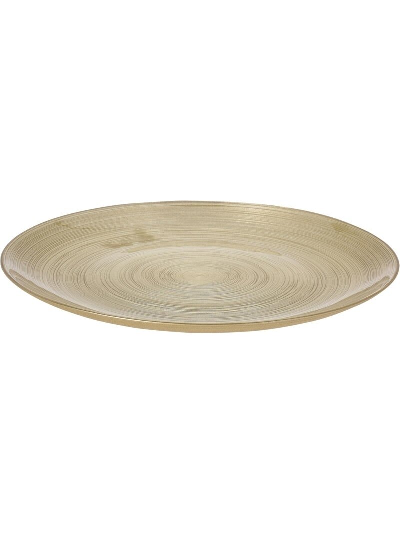 Serviravimo lėkštė, 28 cm, aukso, stiklas Serviravimo lėkštė, 28 cm, aukso, stiklas