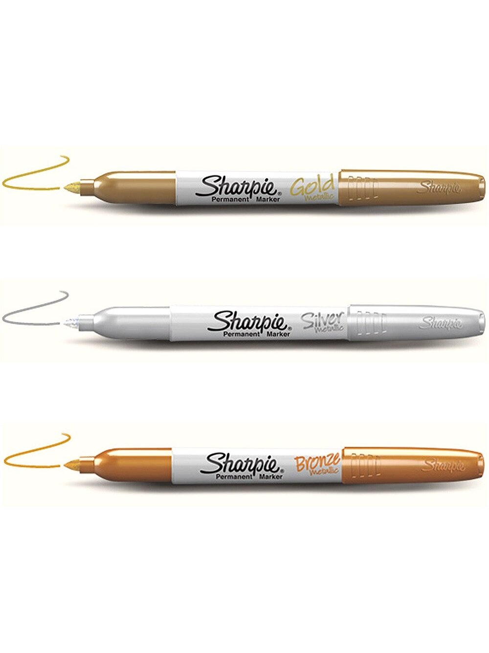 Sharpie METALLIC markerių rik. auksinė/sidabrinė/bonzinė