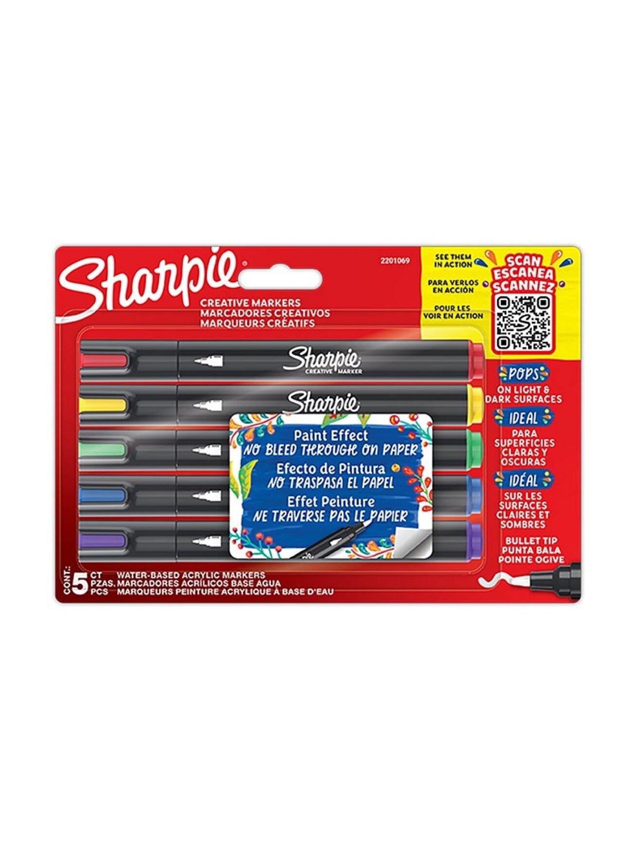 Sharpie Kūrybinių markerių rinkinys, SHARPIE, 5 vnt Sharpie Kūrybinių markerių rinkinys, SHARPIE, 5 vnt