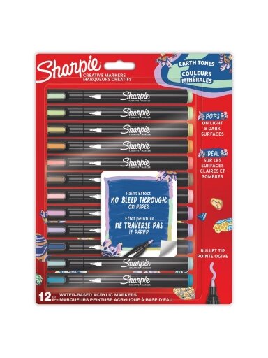 Sharpie Kūrybinių markerių rinkinys, apvalus antgalis, SHARPIE, 12 vnt.