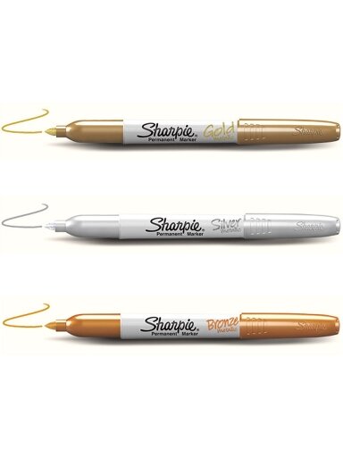 Sharpie METALLIC markerių rik. auksinė/sidabrinė/bonzinė