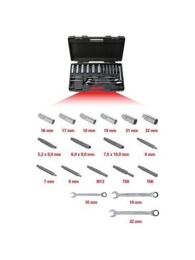 shock absorber basic tool set 18-pcs, KS Tools