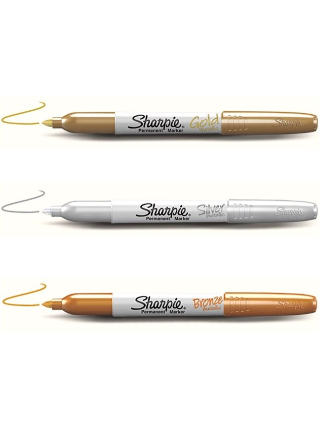 Sharpie METALLIC markerių rik. auksinė/sidabrinė/bonzinė Sharpie METALLIC markerių rik. auksinė/sidabrinė/bonzinė