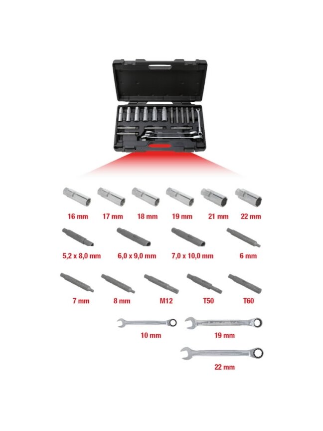 shock absorber basic tool set 18-pcs, KS Tools 1