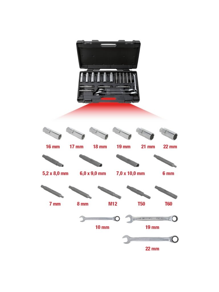 shock absorber basic tool set 18-pcs, KS Tools 1