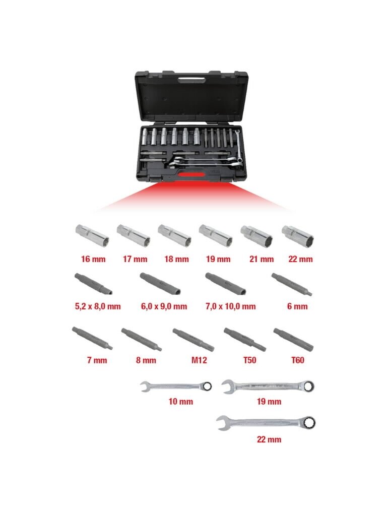 shock absorber basic tool set 18-pcs, KS Tools