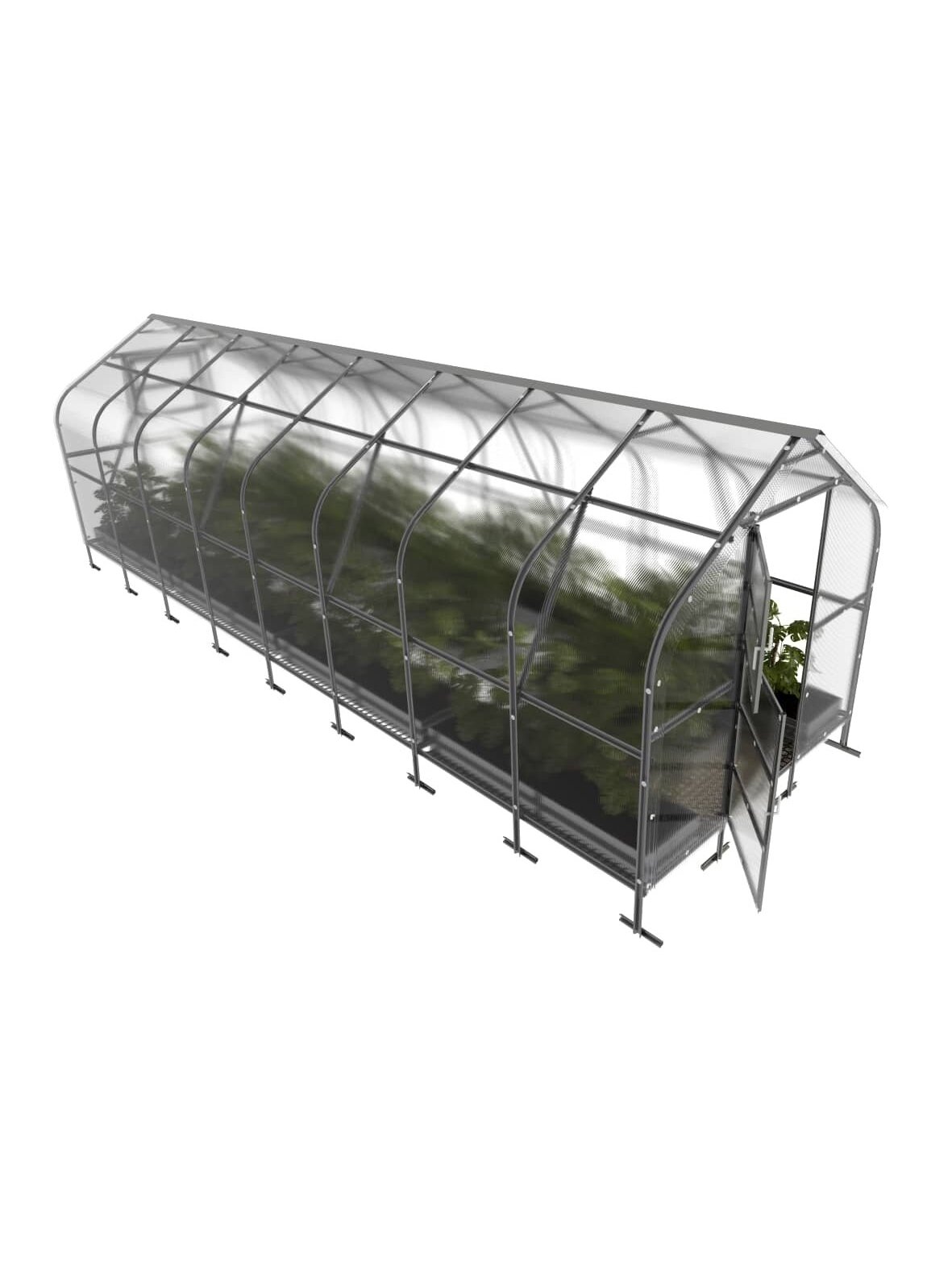 Šiltnamis KLASIKA Drop - 6 mm storio kanalinis polikarbonatas - 2,5 x 8 m (20 m²) 1 Šiltnamis KLASIKA Drop - 6 mm storio kanalinis polikarbonatas - 2,5 x 8 m (20 m²) 1