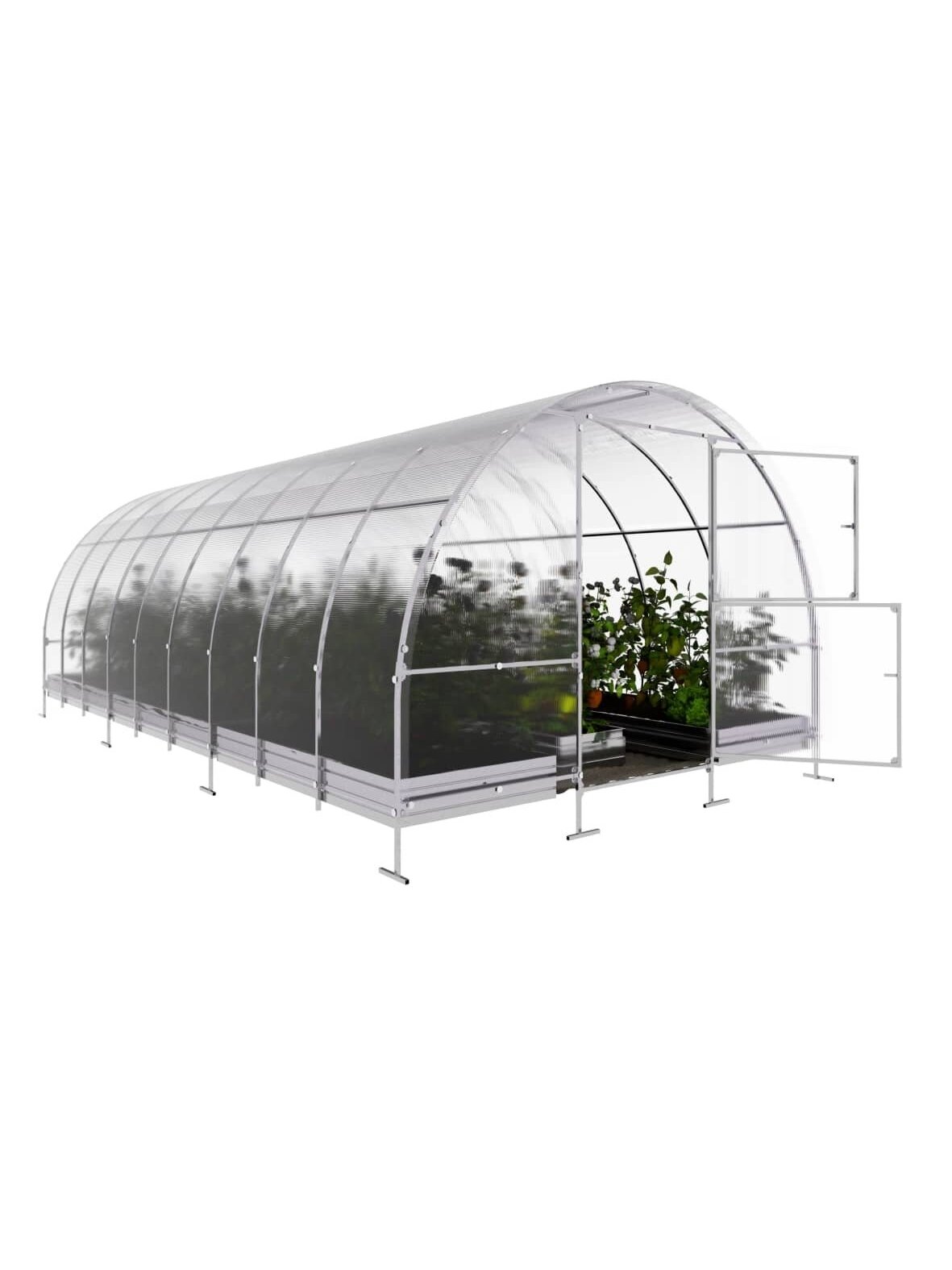 Šiltnamis KLASIKA EASY - 4 mm storio kanalinis polikarbonatas - 3 x 6 m (18 m²)