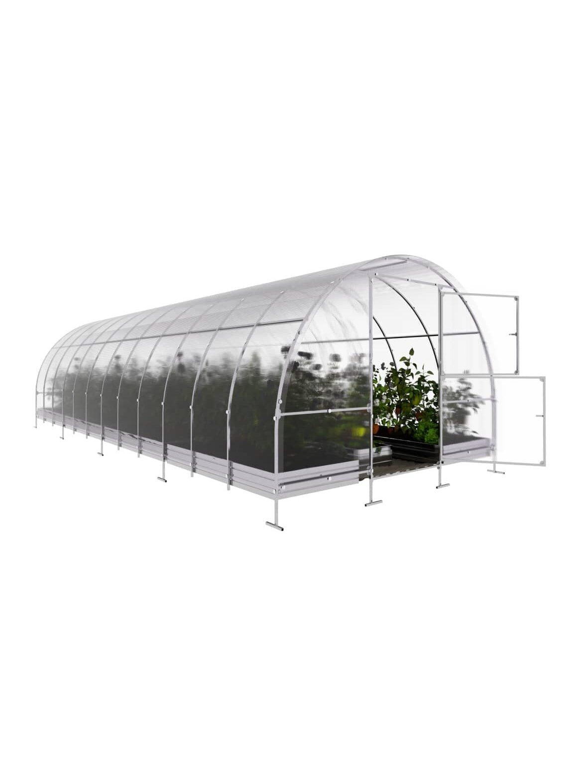 Šiltnamis KLASIKA EASY - 4 mm storio kanalinis polikarbonatas - 3 x 8 m (24 m²)