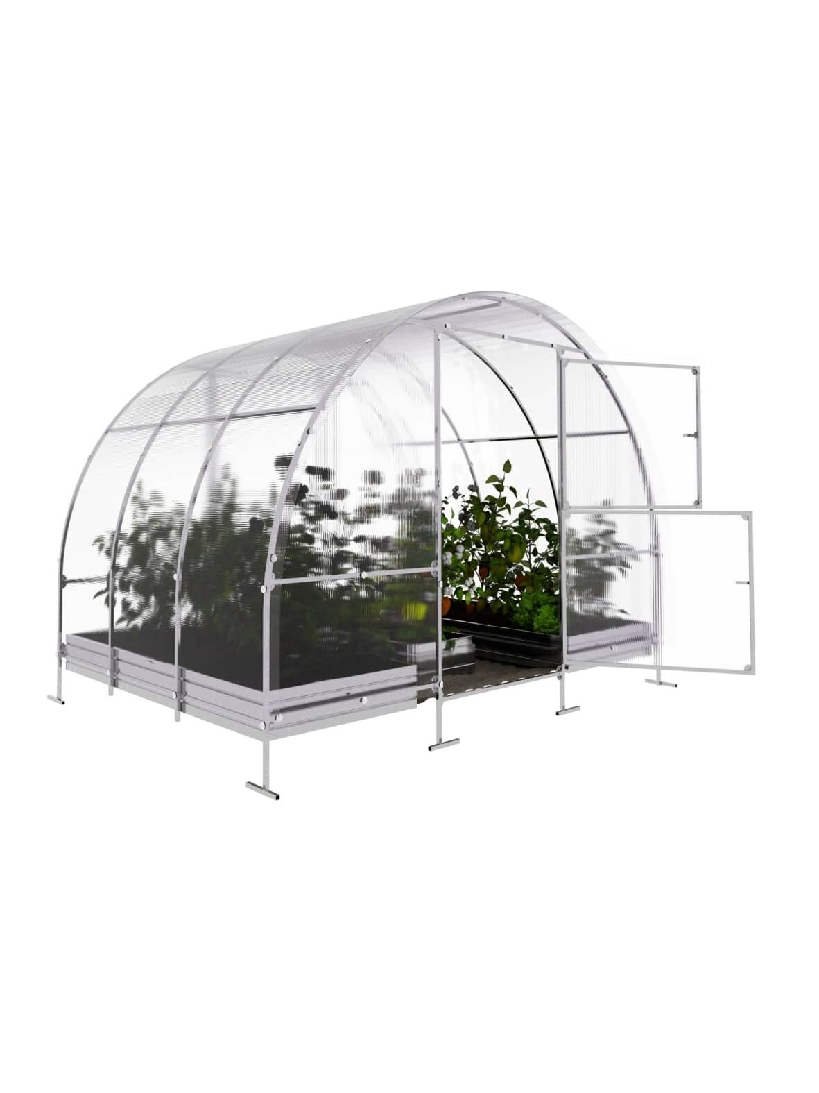 Šiltnamis KLASIKA EASY - 6 mm storio kanalinis polikarbonatas - 3 x 2 m (6 m²)