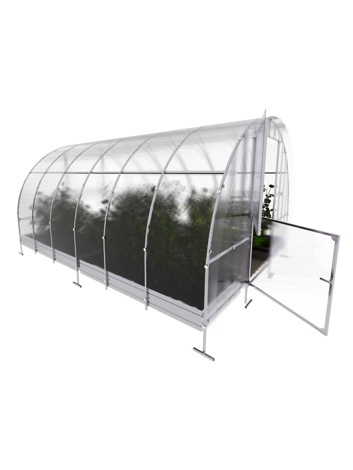 Šiltnamis KLASIKA EASY - 6 mm storio kanalinis polikarbonatas - 3 x 4 m  (12 m²) 2