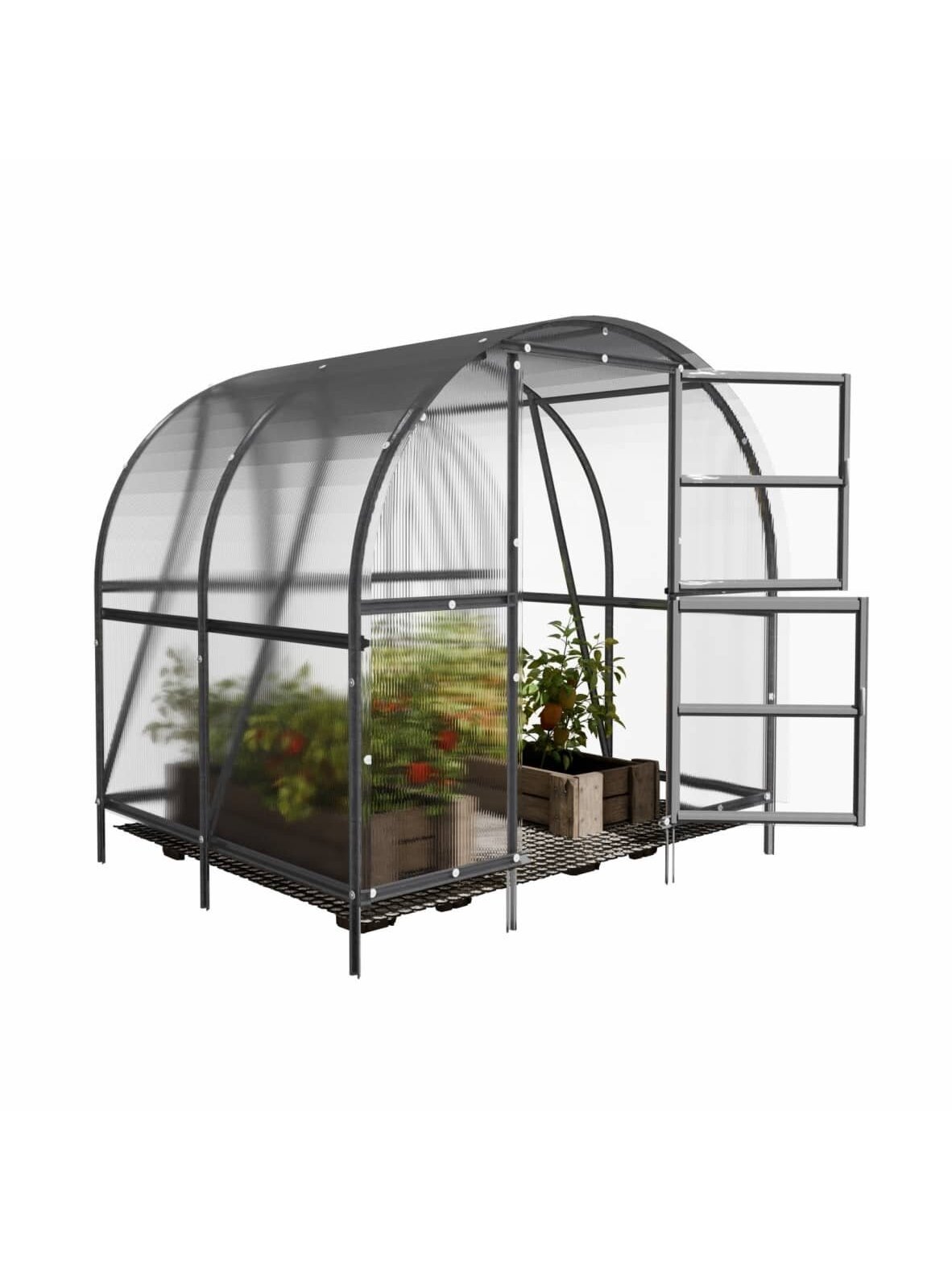 Šiltnamis Baltic LT - 6 mm storio kanalinis polikarbonatas - 3 x 2 m (6 m²)
