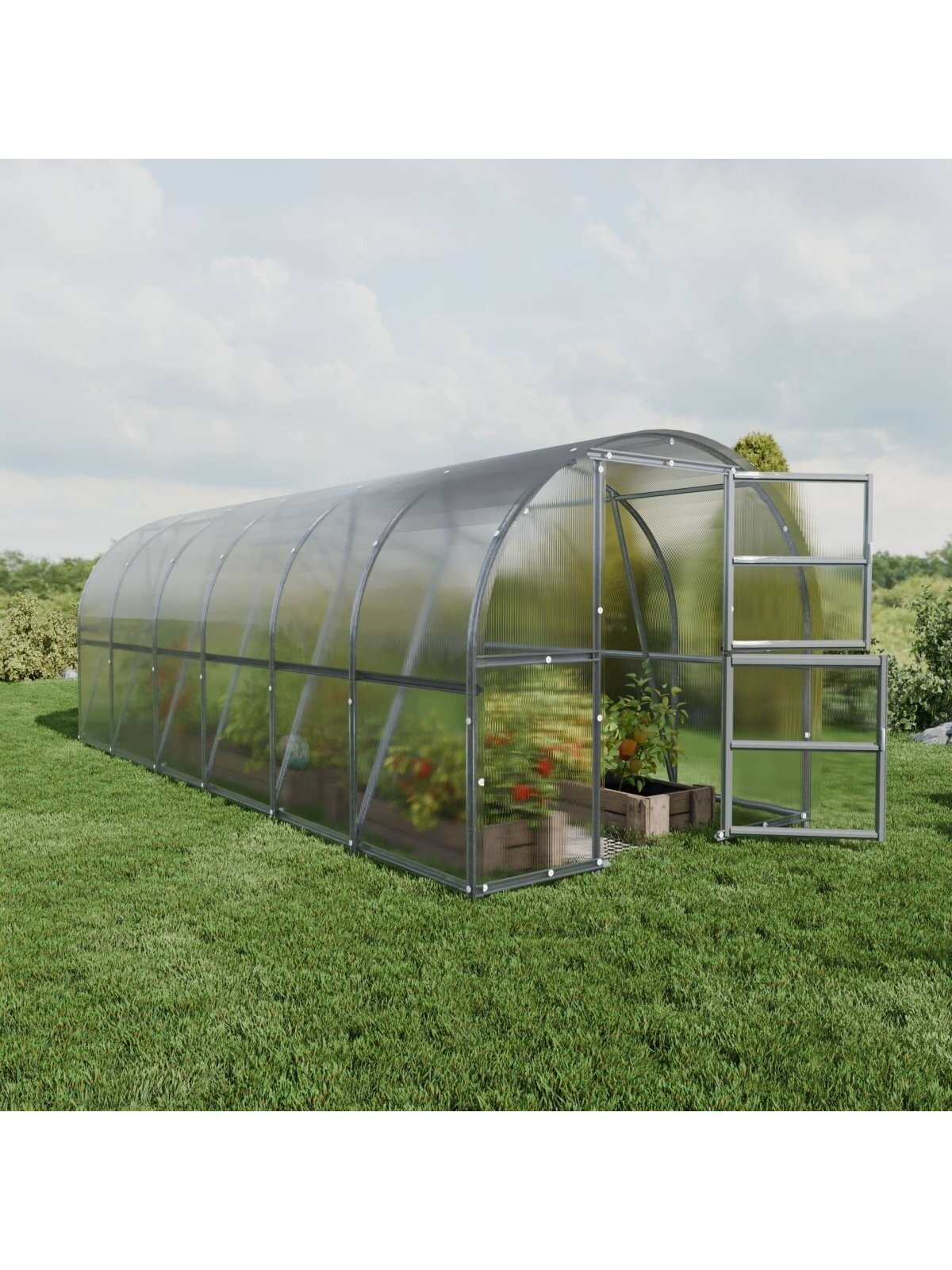 Šiltnamis Baltic LT - 6 mm storio kanalinis polikarbonatas - 3 x 10 m (30 m²) 5 Šiltnamis Baltic LT - 6 mm storio kanalinis polikarbonatas - 3 x 10 m (30 m²) 5