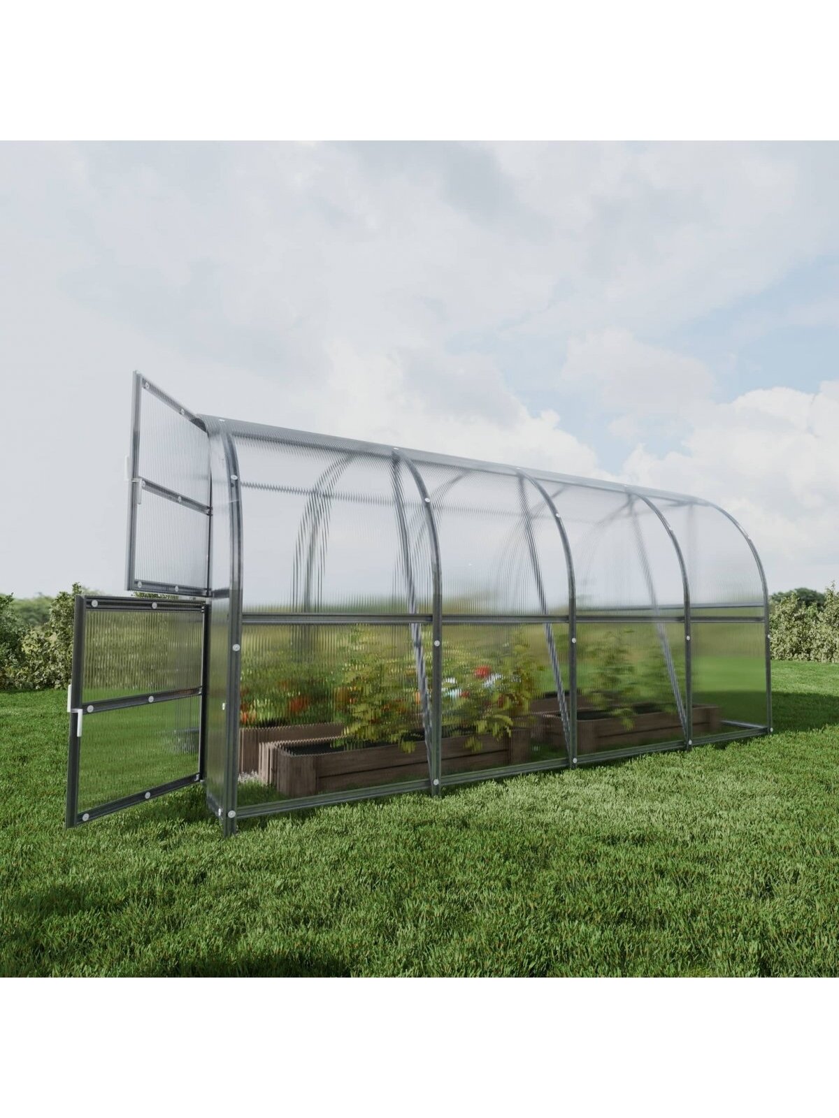 Šiltnamis Baltic LT - 6 mm storio kanalinis polikarbonatas - 3 x 4 m  (12 m²) 9