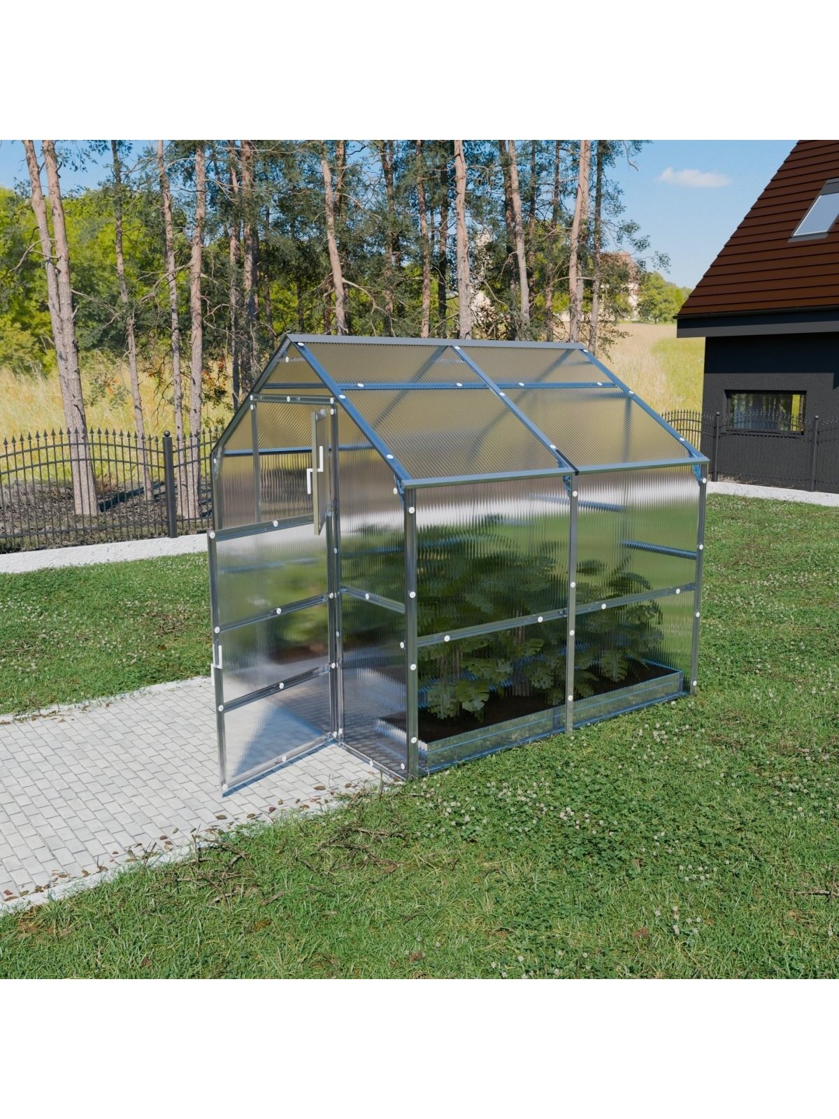 Šiltnamis KLASIKA Bernard - 4 mm storio kanalinis polikarbonatas - 2,35 x 2 m (4,7 m²) 4