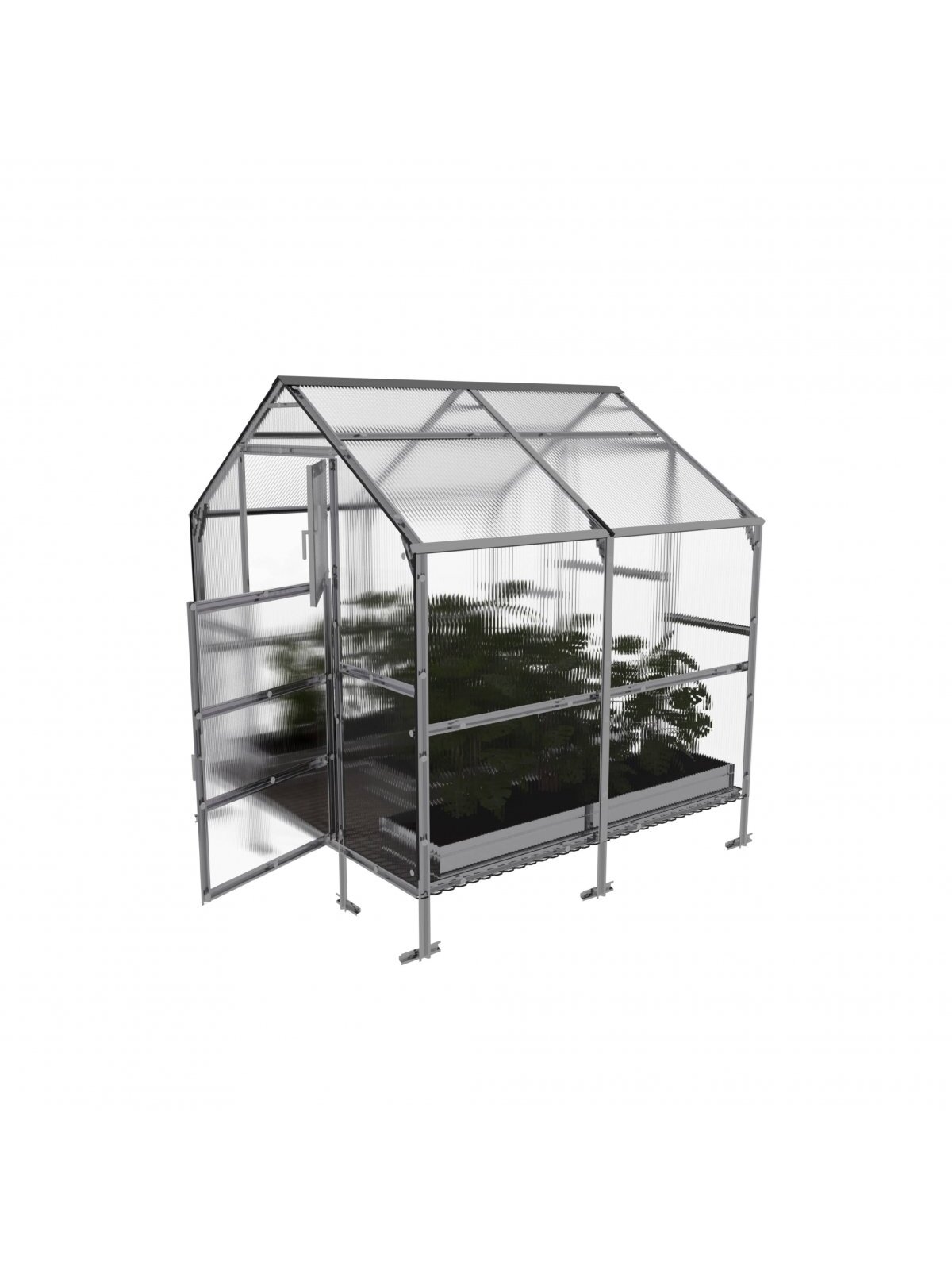 Šiltnamis KLASIKA Bernard - 4 mm storio kanalinis polikarbonatas - 2,35 x 2 m (4,7 m²) 1