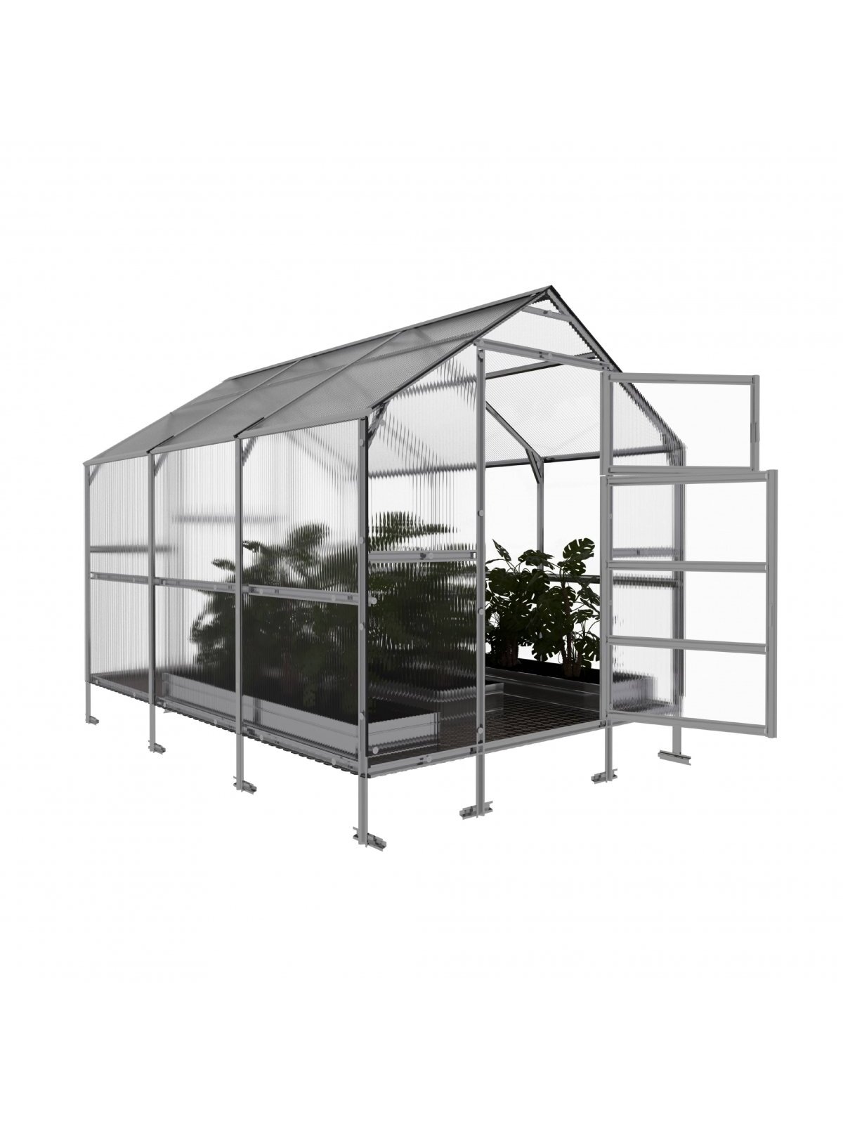 Šiltnamis KLASIKA Bernard - 4 mm storio kanalinis polikarbonatas - 2,35 x 4 m (9,4 m²) Šiltnamis KLASIKA Bernard - 4 mm storio kanalinis polikarbonatas - 2,35 x 4 m (9,4 m²)