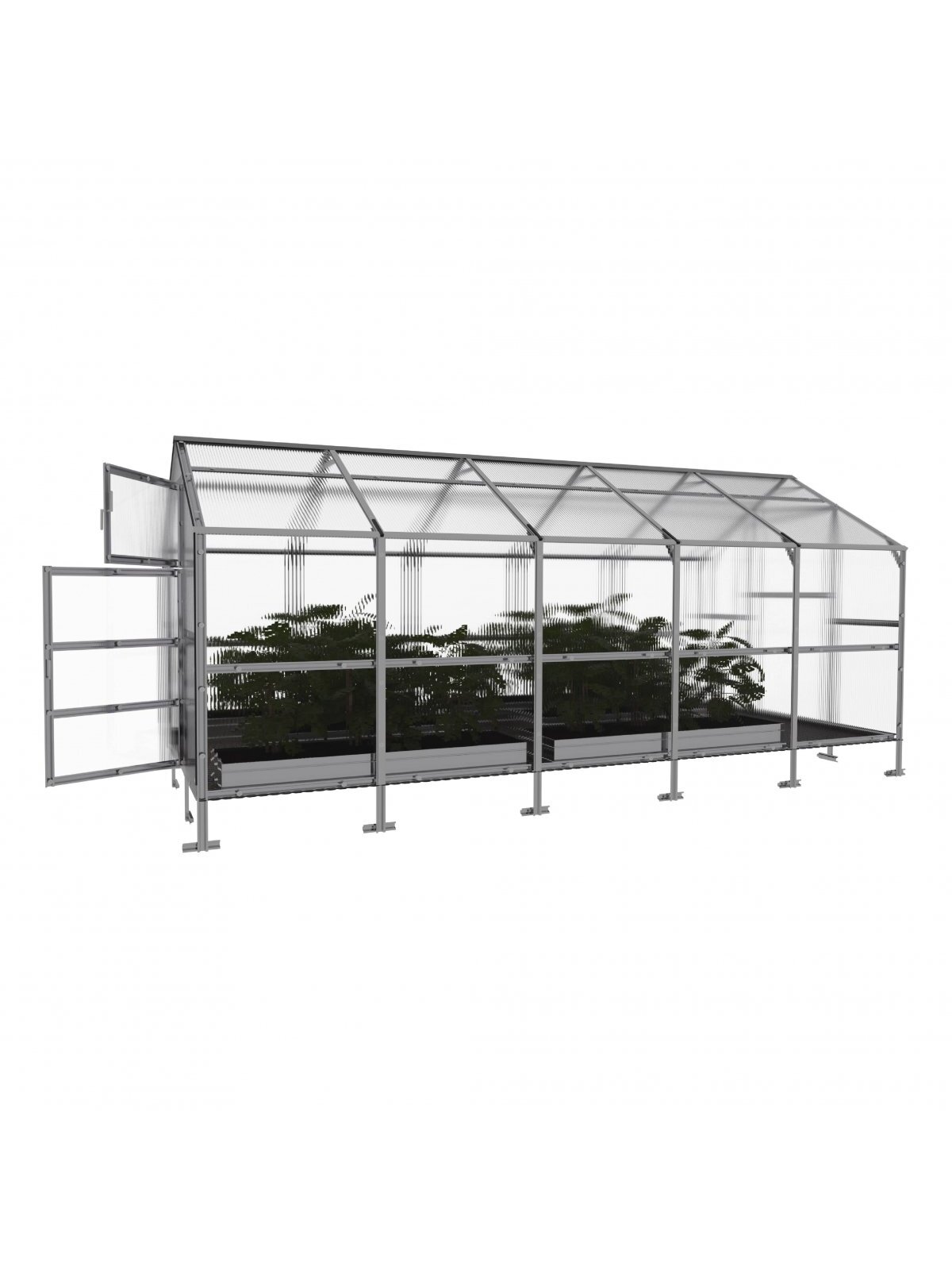 Šiltnamis KLASIKA Bernard - 4 mm storio kanalinis polikarbonatas - 2,35 x 5 m (11,75 m²) 2 Šiltnamis KLASIKA Bernard - 4 mm storio kanalinis polikarbonatas - 2,35 x 5 m (11,75 m²) 2