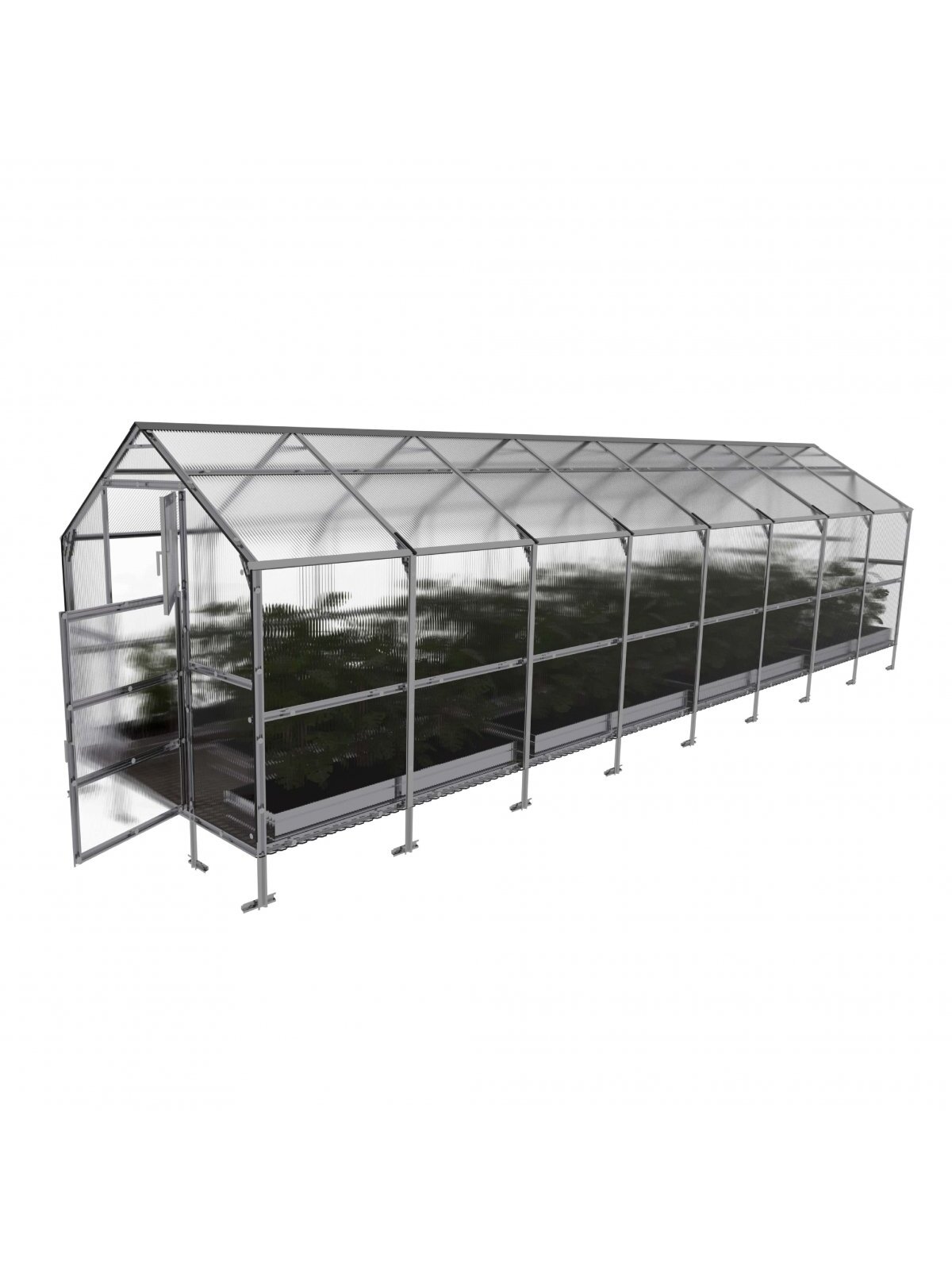 Šiltnamis KLASIKA Bernard - 4 mm storio kanalinis polikarbonatas - 2,35 x 8 m (18,8 m²) 1 Šiltnamis KLASIKA Bernard - 4 mm storio kanalinis polikarbonatas - 2,35 x 8 m (18,8 m²) 1
