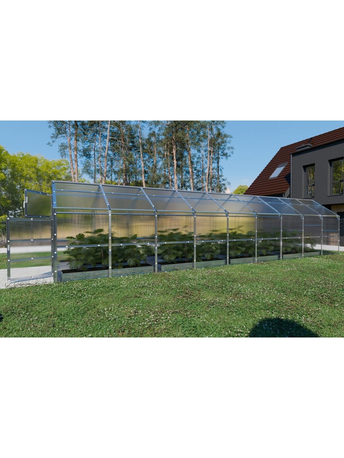 Šiltnamis KLASIKA Bernard - 4 mm storio kanalinis polikarbonatas - 2,35 x 9 m (21,15 m²) 5 Šiltnamis KLASIKA Bernard - 4 mm storio kanalinis polikarbonatas - 2,35 x 9 m (21,15 m²) 5