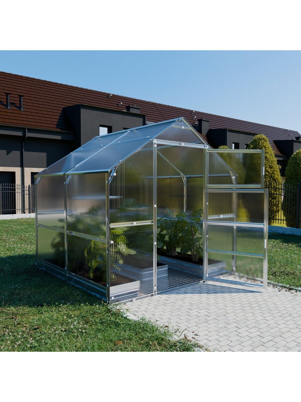 Šiltnamis KLASIKA Bernard - 6 mm storio kanalinis polikarbonatas - 2,35 x 2 m (4,7 m²) 3 Šiltnamis KLASIKA Bernard - 6 mm storio kanalinis polikarbonatas - 2,35 x 2 m (4,7 m²) 3