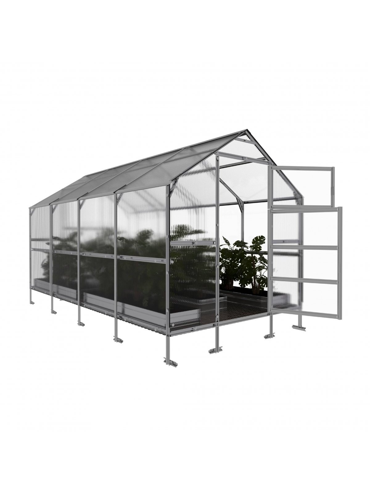 Šiltnamis KLASIKA Bernard - 6 mm storio kanalinis polikarbonatas - 2,35 x 4 m (9,4 m²) Šiltnamis KLASIKA Bernard - 6 mm storio kanalinis polikarbonatas - 2,35 x 4 m (9,4 m²)