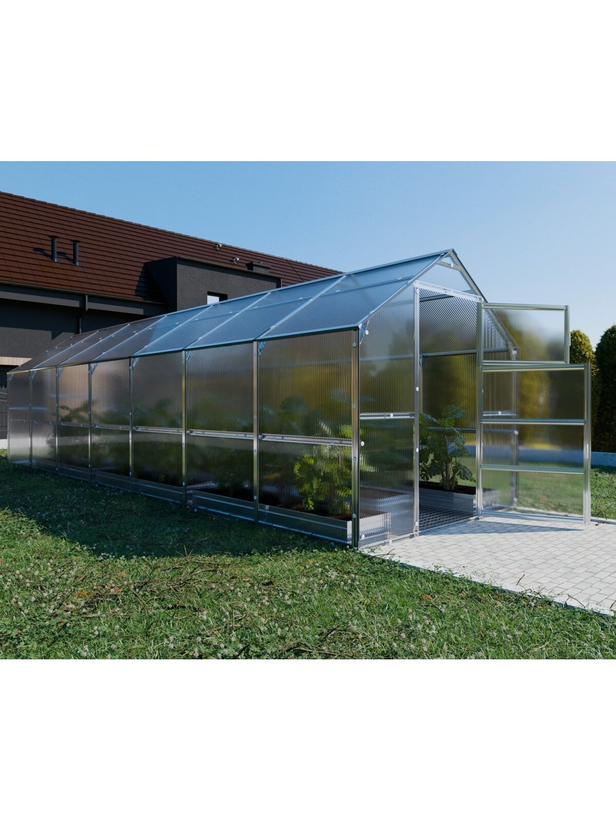 Šiltnamis KLASIKA Bernard - 6 mm storio kanalinis polikarbonatas - 2,35 x 7 m (16,45 m²) 3