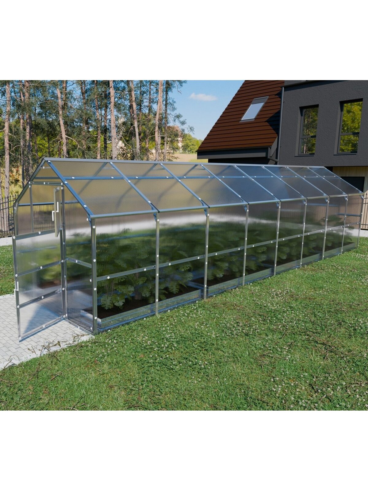 Šiltnamis KLASIKA Bernard - 6 mm storio kanalinis polikarbonatas - 2,35 x 8 m (18,8 m²) 4