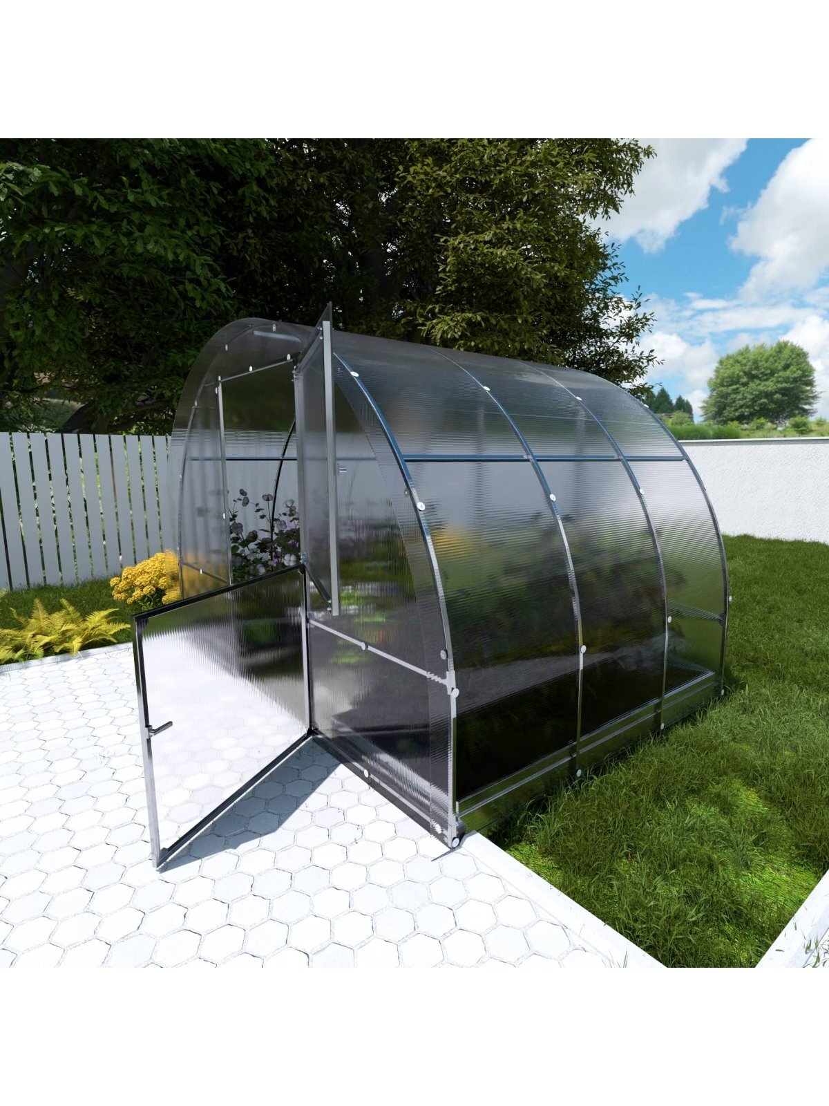 Šiltnamis KLASIKA EASY - 6 mm storio kanalinis polikarbonatas - 3 x 2 m (6 m²) 4 Šiltnamis KLASIKA EASY - 6 mm storio kanalinis polikarbonatas - 3 x 2 m (6 m²) 4