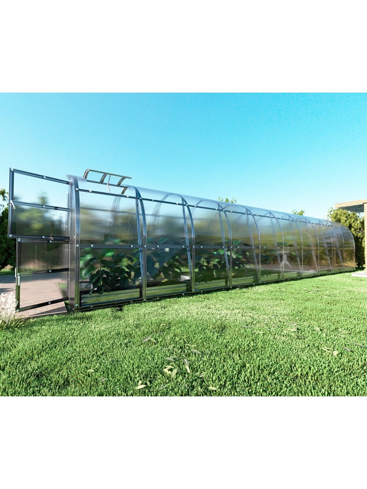 Šiltnamis KLASIKA Slim - 4 mm storio kanalinis polikarbonatas - 2 x 10 m (20 m²) 5 Šiltnamis KLASIKA Slim - 4 mm storio kanalinis polikarbonatas - 2 x 10 m (20 m²) 5