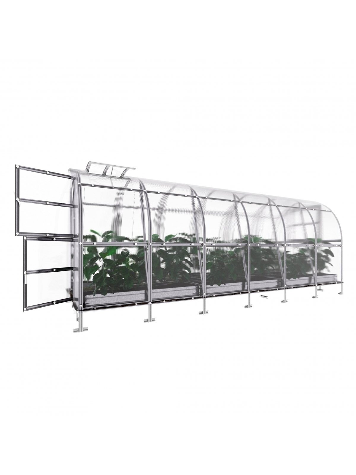 Šiltnamis KLASIKA Slim - 4 mm storio kanalinis polikarbonatas - 2 x 6 m (12 m²) 2