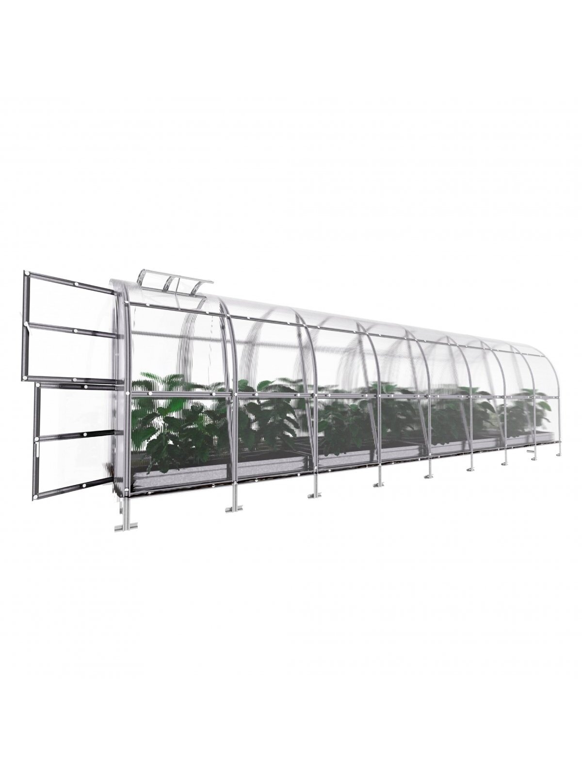 Šiltnamis KLASIKA Slim - 4 mm storio kanalinis polikarbonatas - 2 x 8 m (16 m²) 2