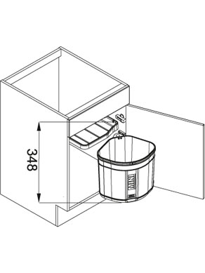 Šiukšliadėžė FRANKE, Sorter, Mini 17,5 l. 1 Šiukšliadėžė FRANKE, Sorter, Mini 17,5 l. 1