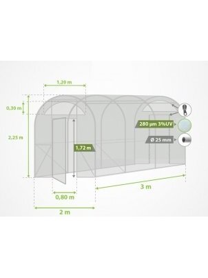 Šiltnamių plėvelės 2x3 m | ↑ 2.3 m 2 Šiltnamių plėvelės 2x3 m | ↑ 2.3 m 2
